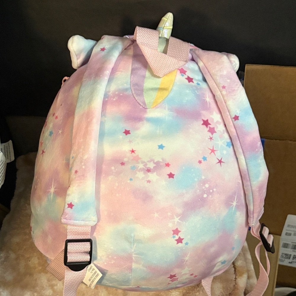 NWOT Squishmallow backpack 12”NebulaUnicorn Plush Backpack for Kids - Multicolor - Picture 2 of 4